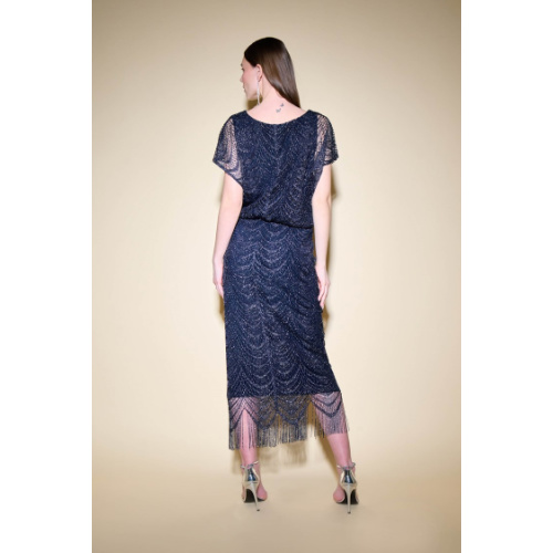 Lurex Lace Straight Dress With Fringe Hemline at Helen Ainson in Darien CT 06820