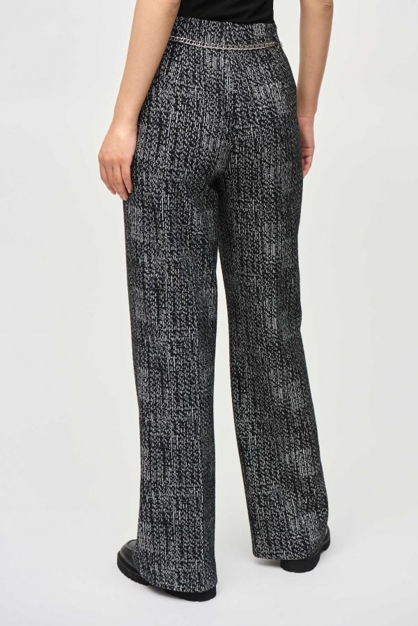 Joseph Ribkoff Tweed Knit Wide-Leg Pull-On Pants at Helen Ainson