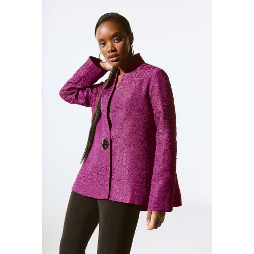 Joseph Ribkoff Textured Jacquard Trapeze Jacket at Helen Ainson