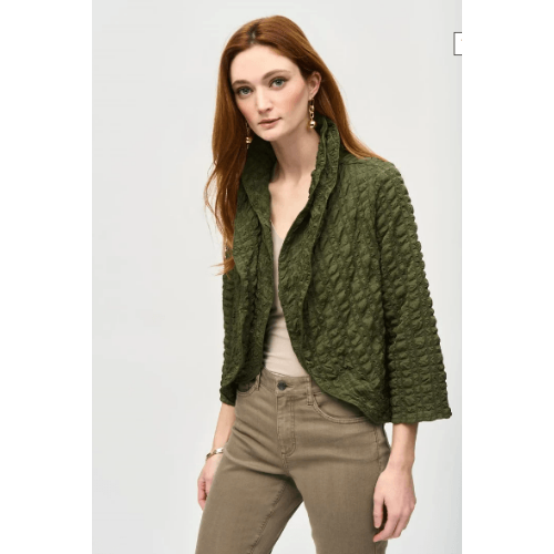 Joseph Ribkoff Bubble Woven Cropped Jacket at Helen Ainson