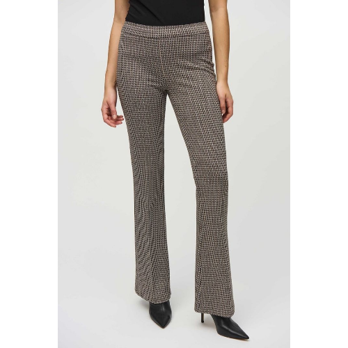 Joseph Ribkoff Houndstooth Jacquard Flared Leg Pants at Helen Ainson