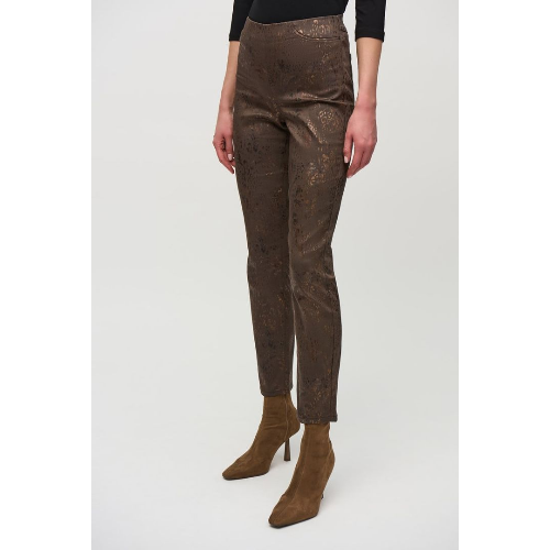 Joseph Ribkoff Foiled Animal Classic Slim Denim Pants at Helen Ainson