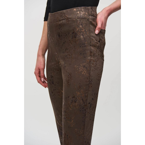 Joseph Ribkoff Foiled Animal Classic Slim Denim Pants at Helen Ainson