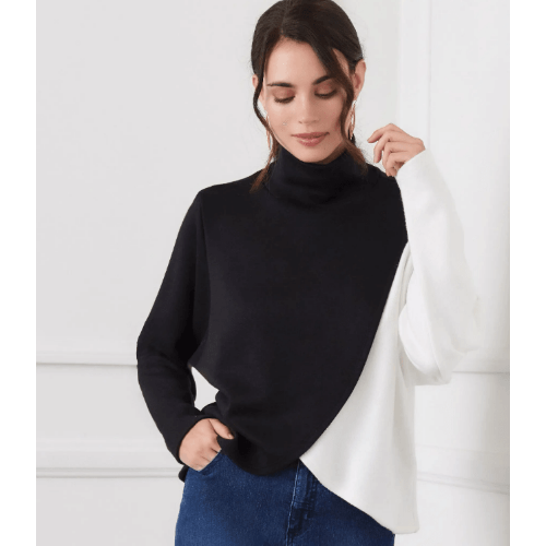 Karen Kane Crossover Colorblock Top at Helen Ainson