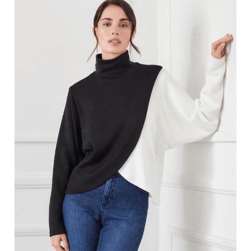 Karen Kane Crossover Colorblock Top at Helen Ainson