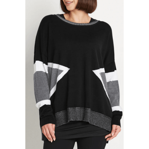 PLANET Pima Cotton Triangled Crewneck Sweater at Helen Ainson