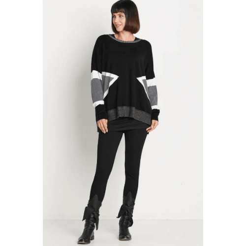 PLANET Pima Cotton Triangled Crewneck Sweater at Helen Ainson