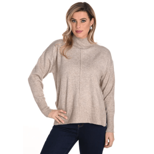 Frank Lyman Taupe Knit Sweater at Helen Ainson