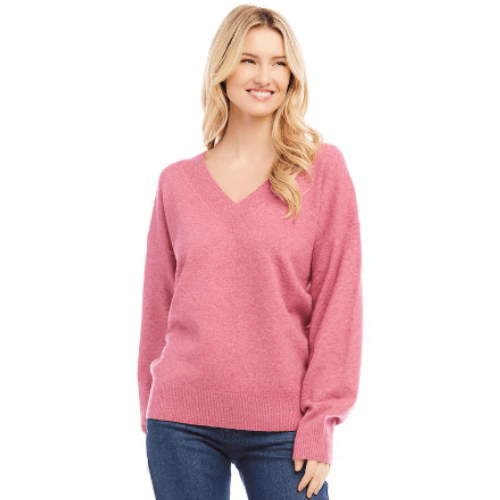 Karen Kane Oversized V-Neck Sweater at Helen Ainson