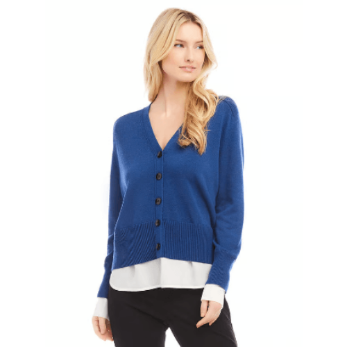 Karen Kane Layered Sweater Cardigan at Helen Ainson