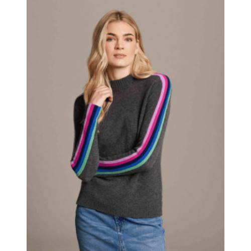 Alashan Cashmere Cashmere Tilly Stripe Crew Top at Helen Ainson