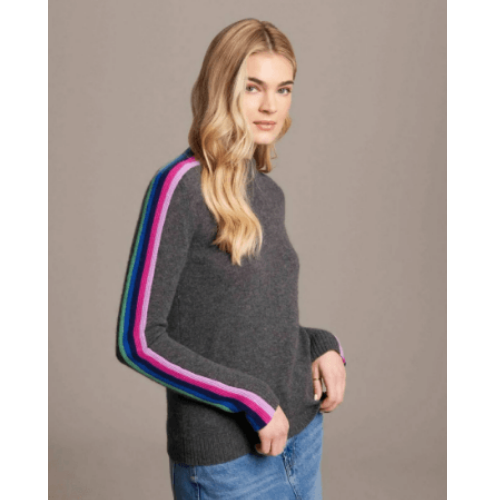 Alashan Cashmere Cashmere Tilly Stripe Crew Top at Helen Ainson