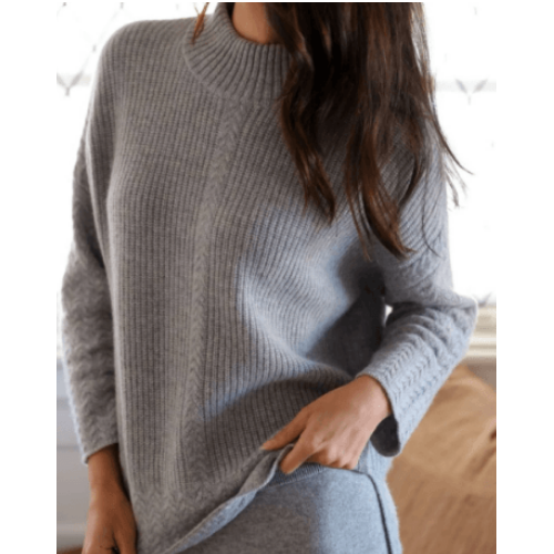 Alashan Cashmere Cashmere Lina Shaker Cable Turtleneck Sweater at Helen Ainson