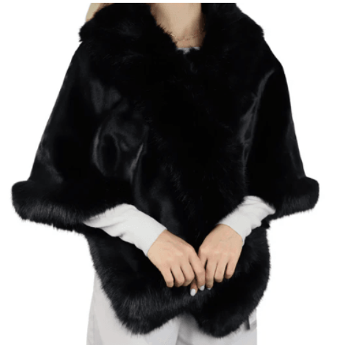 La Fiorentina Plush Faux Fur Wrap at Helen Ainson