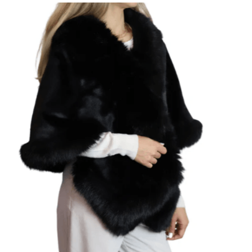 La Fiorentina Plush Faux Fur Wrap at Helen Ainson