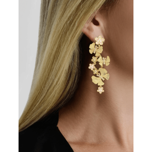 Anabel Aram Butterfly With Flowers Dangle Earrings at Helen Ainson