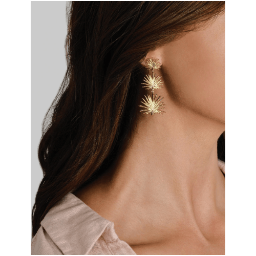 Anabel Aram Triple Fan Palm Dangle Earrings at Helen Ainson