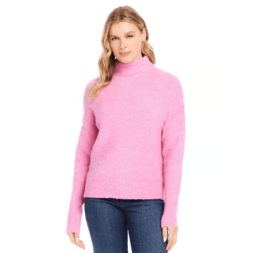 Karen Kane Mock Neck Boucle Sweater at Helen Ainson