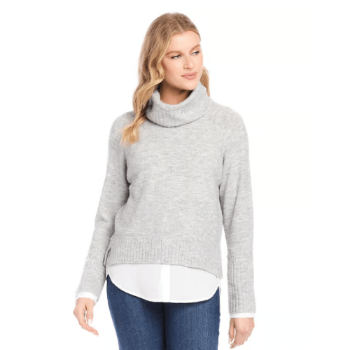 Karen Kane Layered Turtleneck Sweater at Helen Ainson