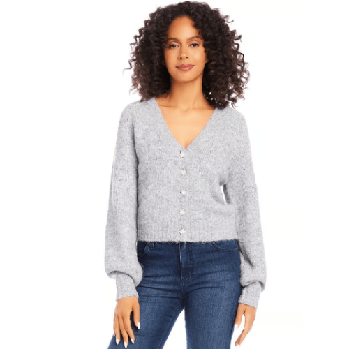 Karen Kane Pearl Button Cardigan Sweater at Helen Ainson