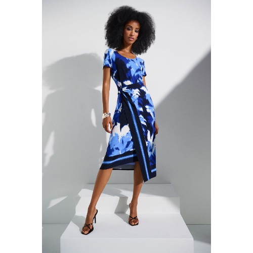 Joseph Ribkoff Silky Knit Tropical Print Sheath Dress at Helen Ainson