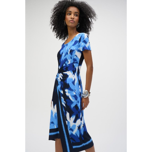 Joseph Ribkoff Silky Knit Tropical Print Sheath Dress at Helen Ainson