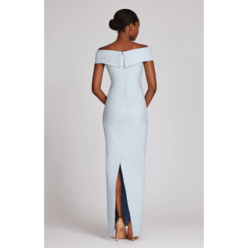 Teri Jon Metallic Twist Front Gown at Helen Ainson