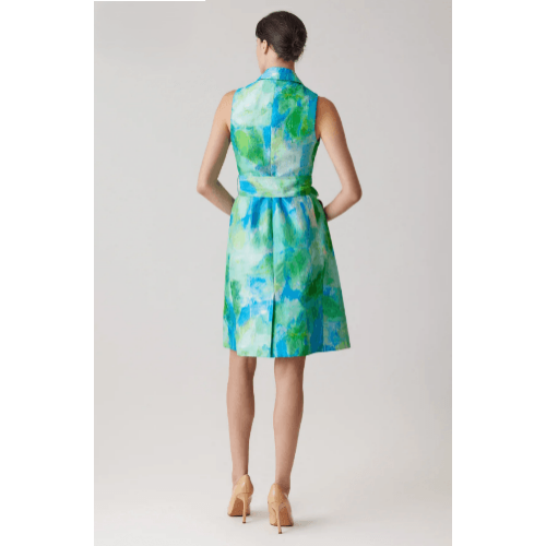 Teri Jon Jacquard Leaf Shirt Dress at Helen Ainson