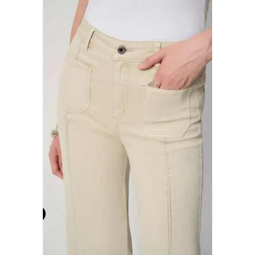 Joseph Ribkoff Culotte Jeans With Embellished Front Seam at Helen Ainson