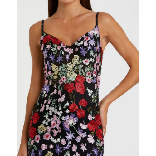 Mac Duggal Floral Embroidered Sweetheart Neckline Gown at Helen Ainson