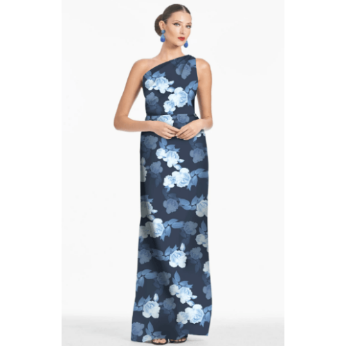 Sachin & Babi Delancy Midnight Glacial Rose Gown at Helen Ainson