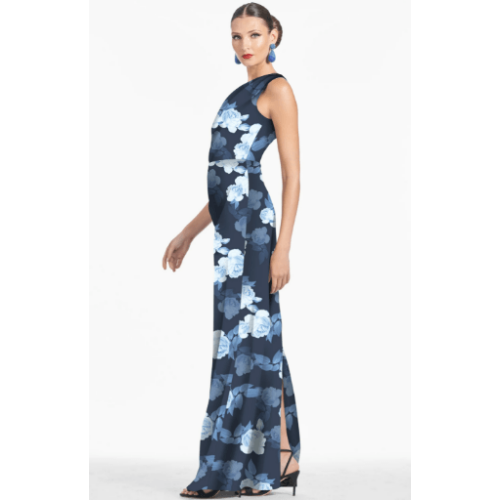 Sachin & Babi Delancy Midnight Glacial Rose Gown at Helen Ainson