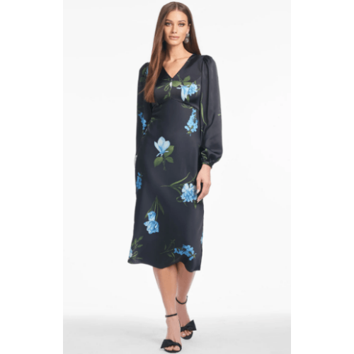 SACHIN & BABI LOLA NIGHT SKY BLUE OCULATA DRESS at Helen Ainson