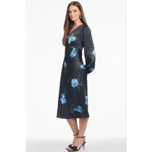 SACHIN & BABI LOLA NIGHT SKY BLUE OCULATA DRESS at Helen Ainson