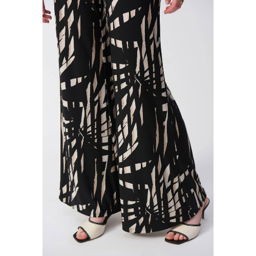 Joseph Ribkoff Silky Knit Tropical Print Wide Leg Pants at Helen Ainson