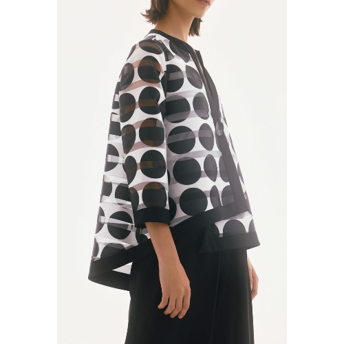 Joseph Ribkoff Shadow Stripe Dot Print Swing Jacket at Helen Ainson