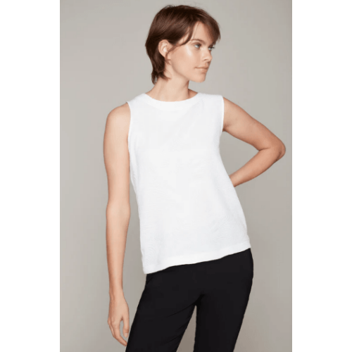 Carre Noir sleeveless top with back zipper detail at Helen Ainson