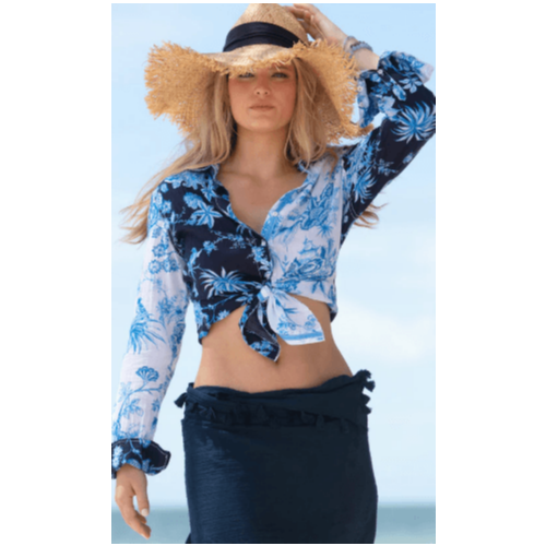 CINO EXOTICA MIX BUTTON DOWN SHIRT AT HELEN AINSON