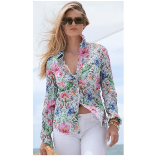 CINO PARADISE WHITE BUTTON DOWN SHIRT AT HELEN AINSON