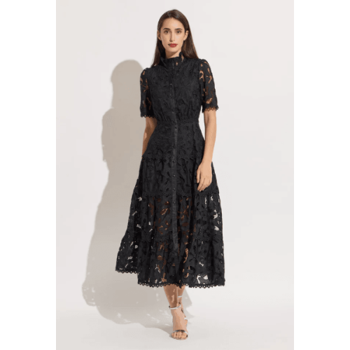 OO LA LA Starfish Lace Short Sleeve Midi Dress at Helen Ainson